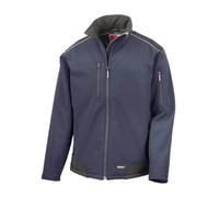 Result R124A Ripstop Softshell Workwear Jacket - Navy/Black, Small