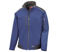 Result R124A Ripstop Softshell Workwear Jacket - Royal/Black, 2X-Large