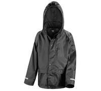 Result R227JY Kids Waterproof Over Jacket - Black - 3-4 Years