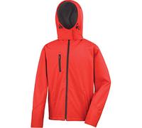Result Mens TX Performance Hooded Softshell Jacket S Red/Black