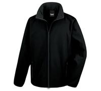 Result R231M Core Printable Softshell Jacket - Black/Black - 4XL