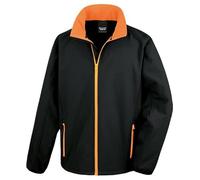 Result R231M Core Printable Softshell Jacket - Black/Orange - 4XL