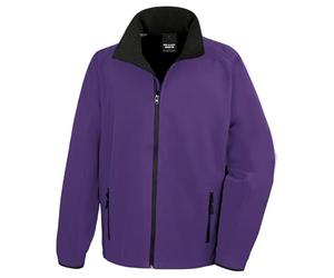 Result R231M Core Printable Softshell Jacket - Purple/Black - 3XL