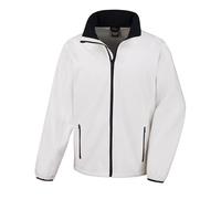 Result R231M Core Printable Softshell Jacket - White/Black - M