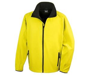 Result R231M Core Printable Softshell Jacket - Yellow/Black - 3XL