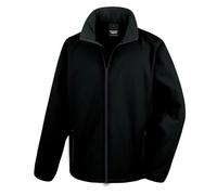 Result R231M Printable Softshell Jacket - Black/Black, X-Large
