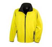 Result Mens Printable Softshell Jacket with Recycled Inner Fleece L Yellow/Black