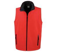 Result R232M Printable Softshell Bodywarmer - Red/Black, Small