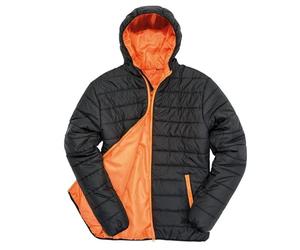 Result R233X Mens Soft Padded Jacket - Black/Orange - L