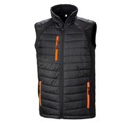 Result R238X Black Compass Padded Gilet - Black/Orange - M