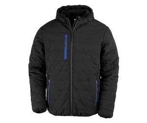 Result R240X Recycled Compass Padded Winter Jacket - Black/Royal Blue - 2XL