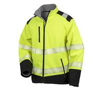 Result R476X Printable Ripstop Safety Softshell - FLUORESCENT YELLOW/BLACK - LARGE