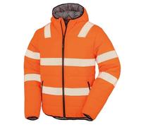 Result R500X Recycled Ripstop Padded Safety Jacket - Fluorescent Orange - 3XL