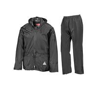 Result R95X Mens Waterproof Jacket And Trouser Set - Black - M