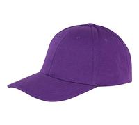Result Memphis 6 Panel Brushed Cotton Low Profile Cap One Size Purple