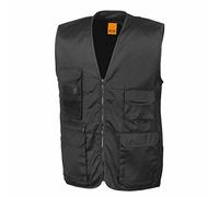 WORK-GUARD by Result Safari Waistcoat RE45A Adventure – Black, Large