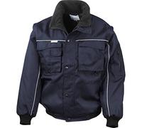Result RE71A Work-Guard Zip Sleeve Heavy-Duty Pilot Jacket - Navy/Navy, 3X-Large