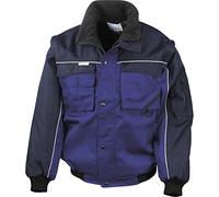 Result RE71A Work-Guard Zip Sleeve Heavy-Duty Pilot Jacket - Royal/Navy, Medium