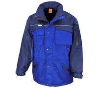 Result RE71A Work-Guard Zip Sleeve Heavy-Duty Pilot Jacket - Royal/Navy, Small