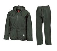 Result RE95A Heavyweight Waterproof Jacket/Trouser Suit - Olive, Medium