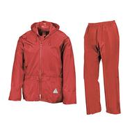 Result RE95A Heavyweight Waterproof Jacket/Trouser Suit - Red, Medium