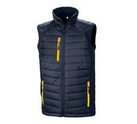 Result Compass Softshell Gilet - Unisex Adult - Navy/Yellow - Size M