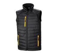 Result Compass Pad Softshell Gilet L Black/Yellow