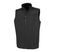 Result Mens Recycled 2-Layer Printable Softshell Bodywarmer S Black