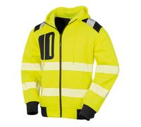 Result Recycled Zipped Safety Hoody S Fluoresent Orange