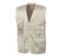 RESULT SAFARI GILET WAISTCOAT - 3 COLOURS (CAMEL, XL - 47")