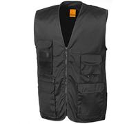 WORK-GUARD by Result Safari Waistcoat RE45A Adventure – Black, Large