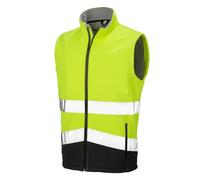 Result Safe-Guard ORANGE or YELLOW High Viz Safety Soft Shell Gilet Bodywarmer