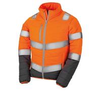 Result Safe-Guard R325F Ladies Soft Safety Jacket - Fluorescent Orange/Grey - XS