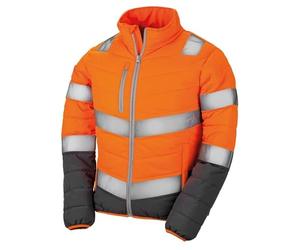 Result Safe-Guard R325F Ladies Soft Safety Jacket - Fluorescent Orange/Grey - XS