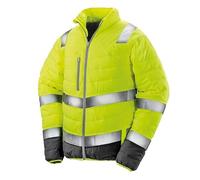 Result Safe-Guard R325M Mens Soft Padded Safety Jacket - Fluorescent Yellow - 2XL