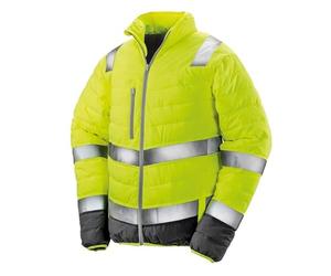 Result Safe-Guard R325M Mens Soft Padded Safety Jacket - Fluorescent Yellow - 2XL