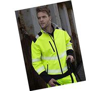 Result Core Motorway Two-Tone Safety Coat Fluorescent Yellow/Black 2XL