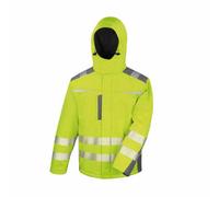 Result Men's Safeguard Dynamic Hi-Visibility Softshell Work Coat in Yellow | Size: Small Result Yellow S