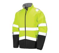 Result Softshell Jacket Safeguard Printable Safety, Fluorescent Orange/Black, S