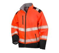 Result Printable Ripstop Safety Softshell M Fluorescent Orange/Black
