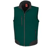 Result Soft Shell Bodywarmer, Bottle Green/Black, 2XL. R123X