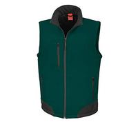 Result Soft Shell Bodywarmer, Bottle Green/Black, Large. R123X