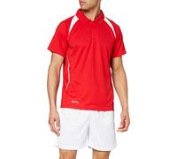 Spiro Men's Team Spirit Polo T-Shirt - Red/White, Small