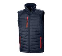 (S, Navy/Red) Result Unisex Adult Compass Softshell Gilet