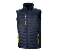 (XS, Navy/Yellow) Result Unisex Adult Compass Softshell Gilet