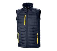 Result Unisex Adult Compass Softshell Gilet (M) (Navy/Yellow)