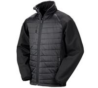 (XXL, Black) Result Unisex Adult Compass Softshell Padded Jacket