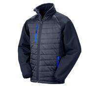 (4XL, Navy/Royal Blue) Result Unisex Adult Compass Softshell Padded Jacket