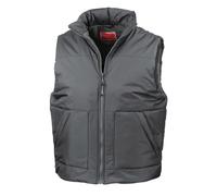 (L, Dark Grey) Result Unisex Adult Fleece Lined Gilet