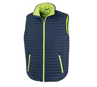 Result Thermoquilt Gilet - Unisex Lightweight Showerproof - Recycled 3XL Navy/Lime